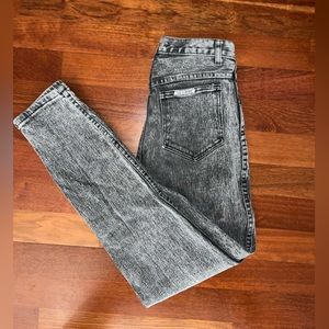 Acid wash black jeans